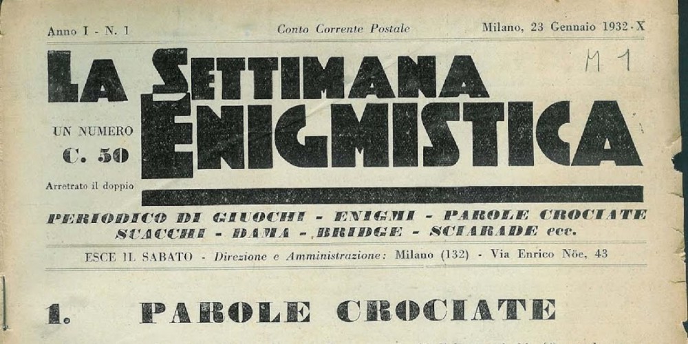 il primo numero della settima enigmistica arriva nelle edicole italiane 89 anni fa il 23 gennaio 19 social site 8htm6