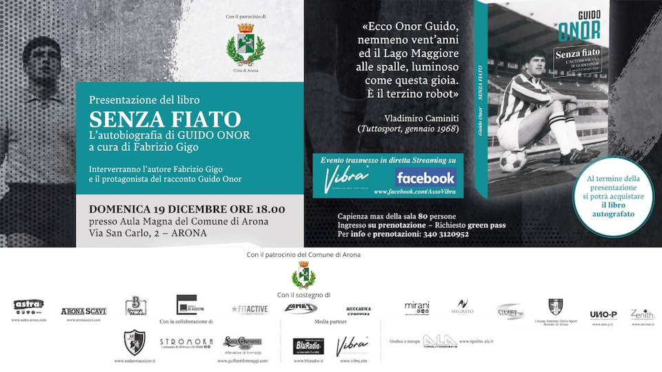Presentazione in diretta streaming del libro “Senza Fiato” autobiografia di Guido Onor