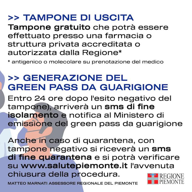 Regione Piemonte: nuove regole per le quarantene e isolamenti in vigore da oggi 3nuove regole piemonte covid