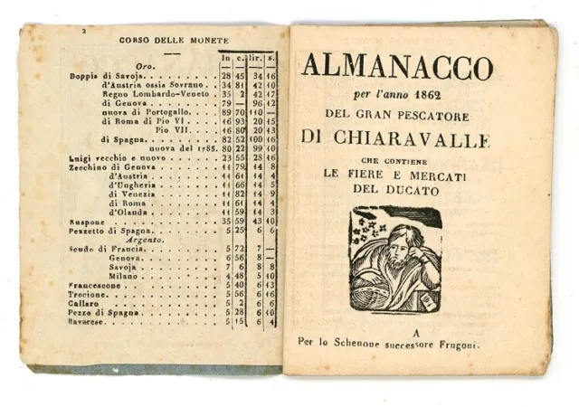 Almanacco Per 1862 Gran Pescatore Di Chiaravalle
