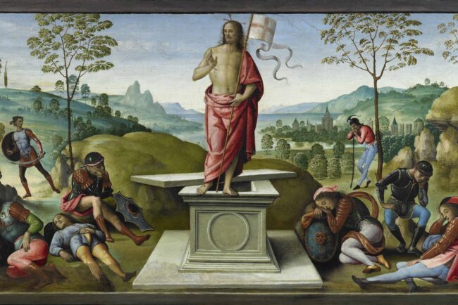 Perugino La Resurrezione polittico di San Pietro 1496 1500 Musee des Beaux Arts Rouen © C.Lancien C.Loisel Musees de la Ville de Rouen