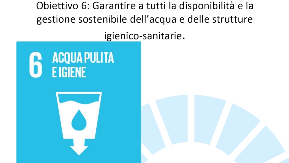 Agenda 2030 acqua pulita e igiene