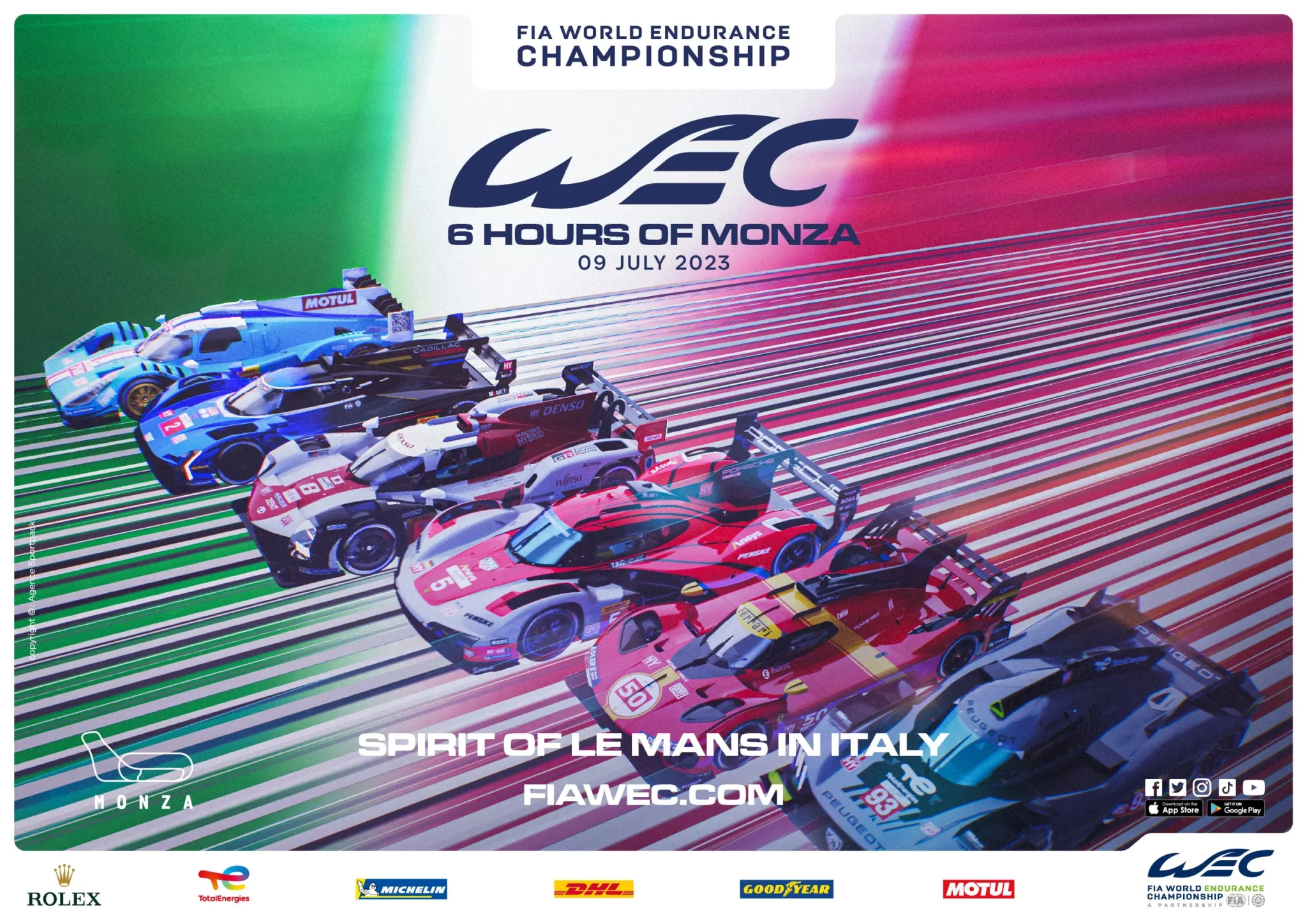 FIA WEC Affiche Monza 6 voitures Horizontale min