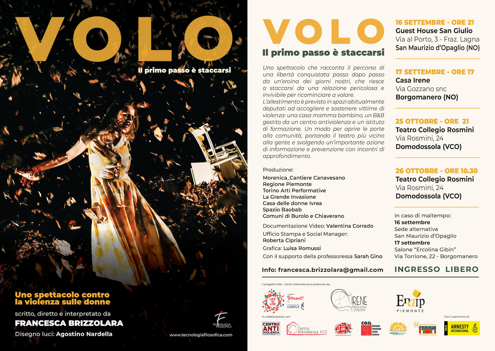 Progetto VOLO: per il contrasto alla violenza di genere Progetto Il Volo