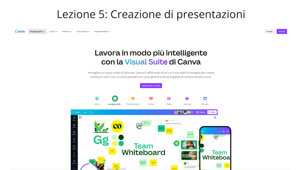 Lezione 5 Creazione di presentazioni