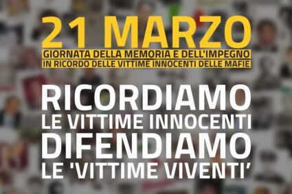 Giornata nazionale della Memoria e dell’impegno in ricordo delle Vittime delle Mafie