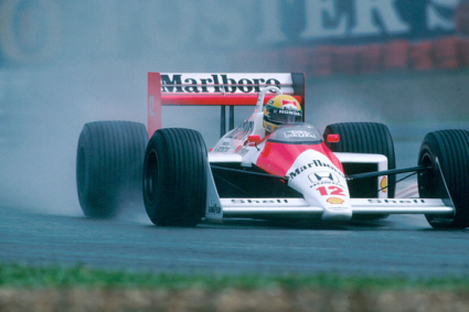 Le sfide sotto la pioggia di Ayrton Senna