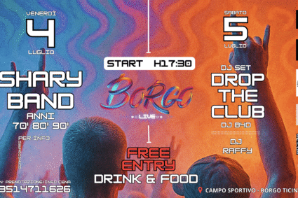 Borgo Live: due serate esplosive di musica, divertimento e street food a Borgo Ticino (NO)